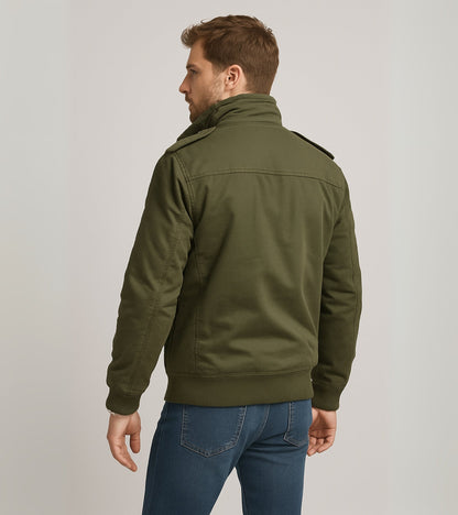 L'MONTE Men's Army Green Military-Style Cargo Winter Jacket My Store
