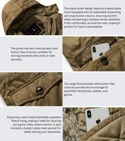 L'MONTE Men's Black Heavy-Duty Winter Jacket My Store
