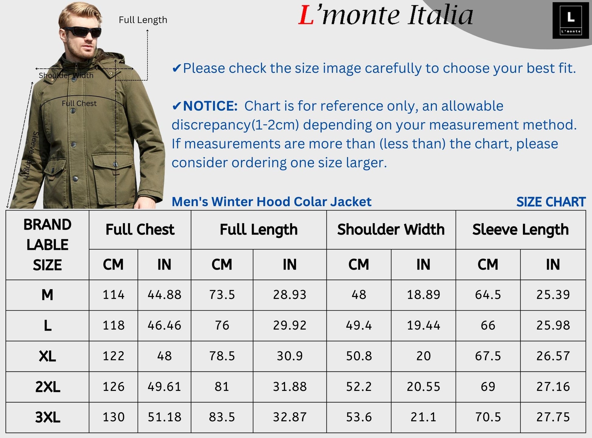 L'MONTE Men's Green Fleece-Lined Jacket With Detachable Hood My Store