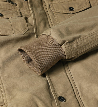 L'MONTE Men's Khaki Military-Style Cargo Winter Jacket My Store