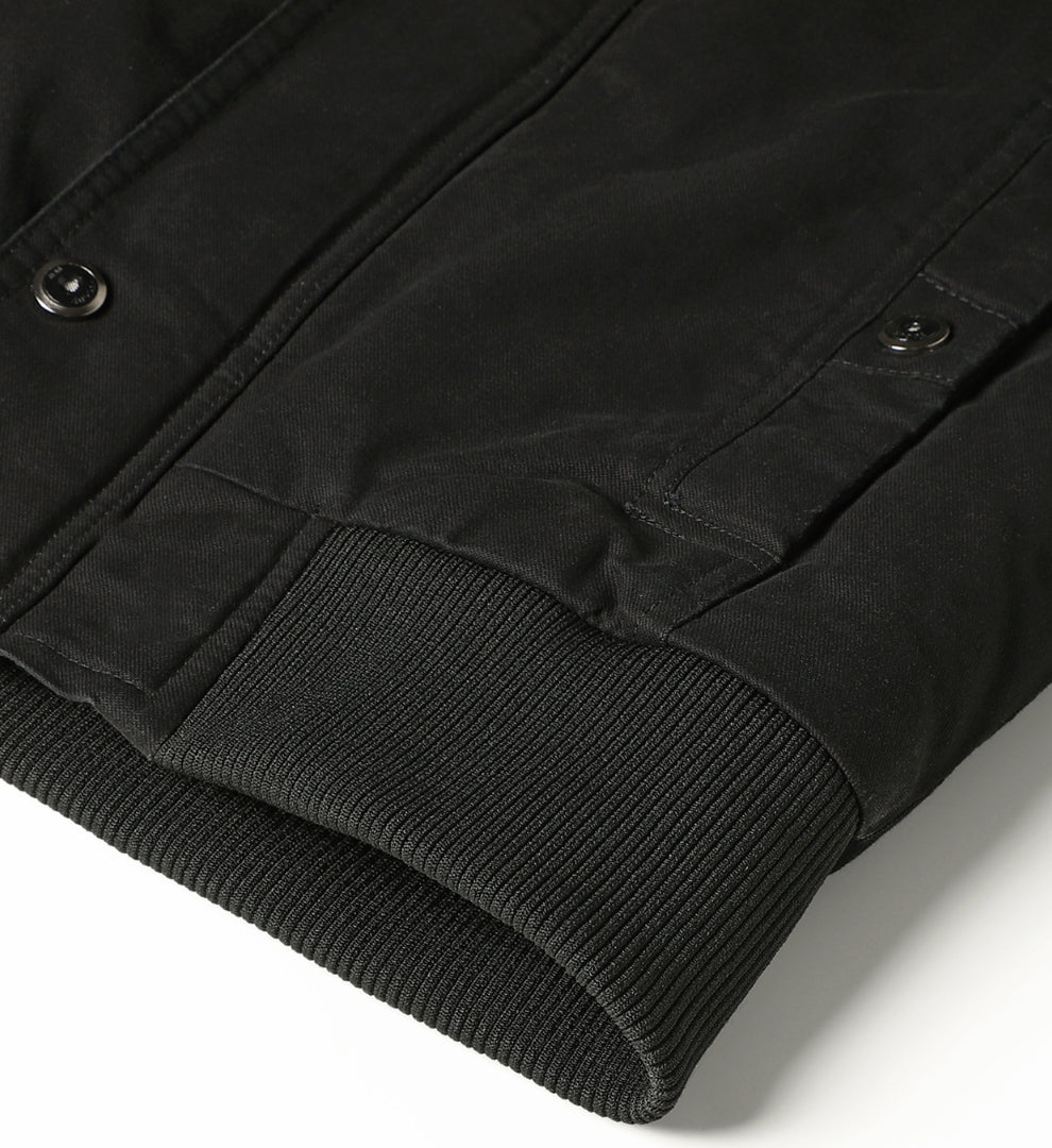 L'MONTE Men's Black Military-Style Cargo Winter Jacket My Store