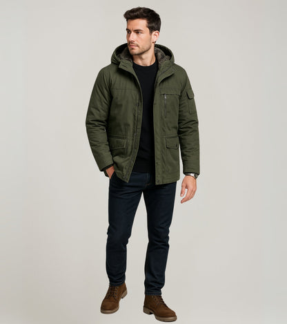 L'MONTE Men's Army Green Heavy-Duty Winter Jacket My Store