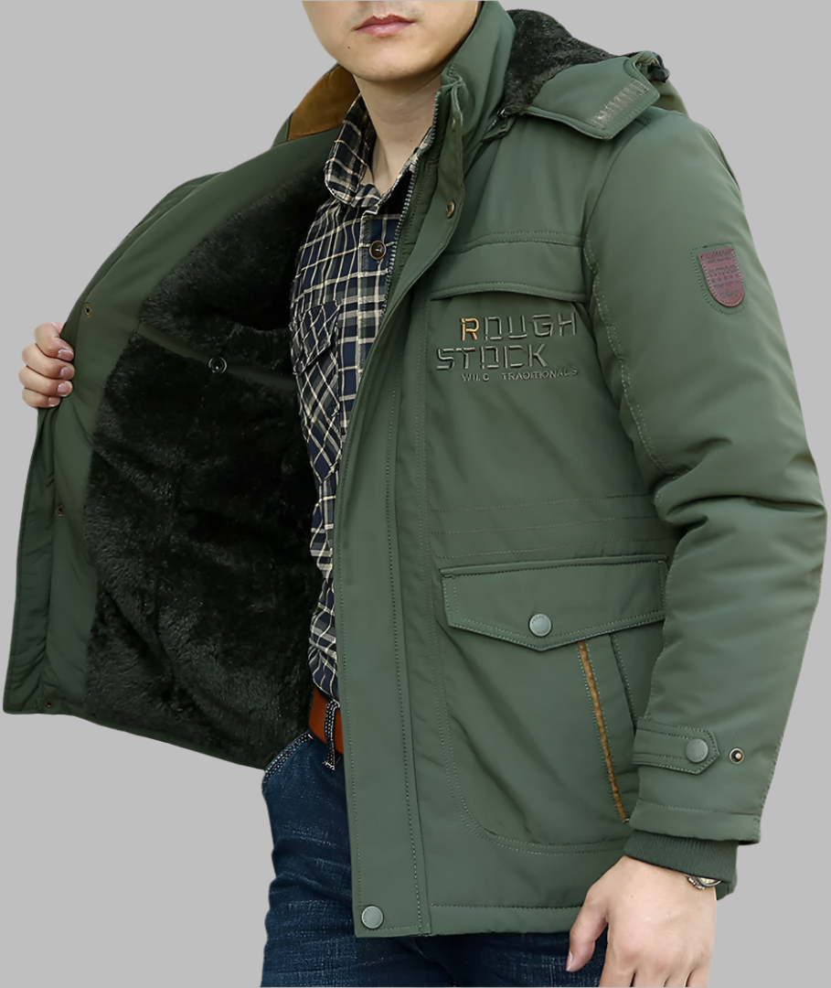 L'MONTE Men's Army Green Heavy-Duty Parka Jacket My Store