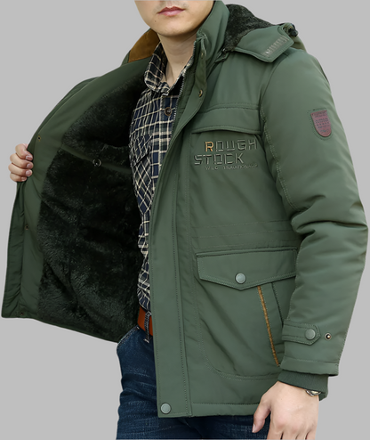 L'MONTE Men's Army Green Heavy-Duty Parka Jacket My Store
