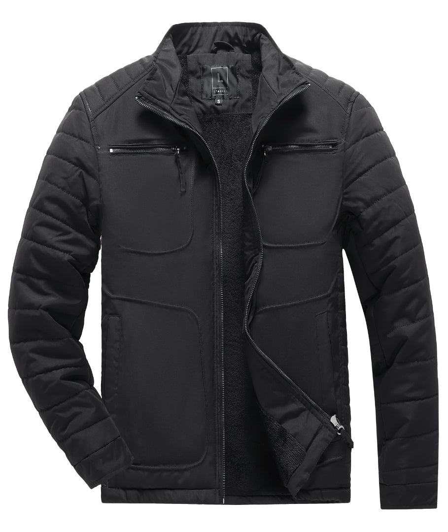 L'MONTE Men's Brown Polyester Bomber Jacket My Store