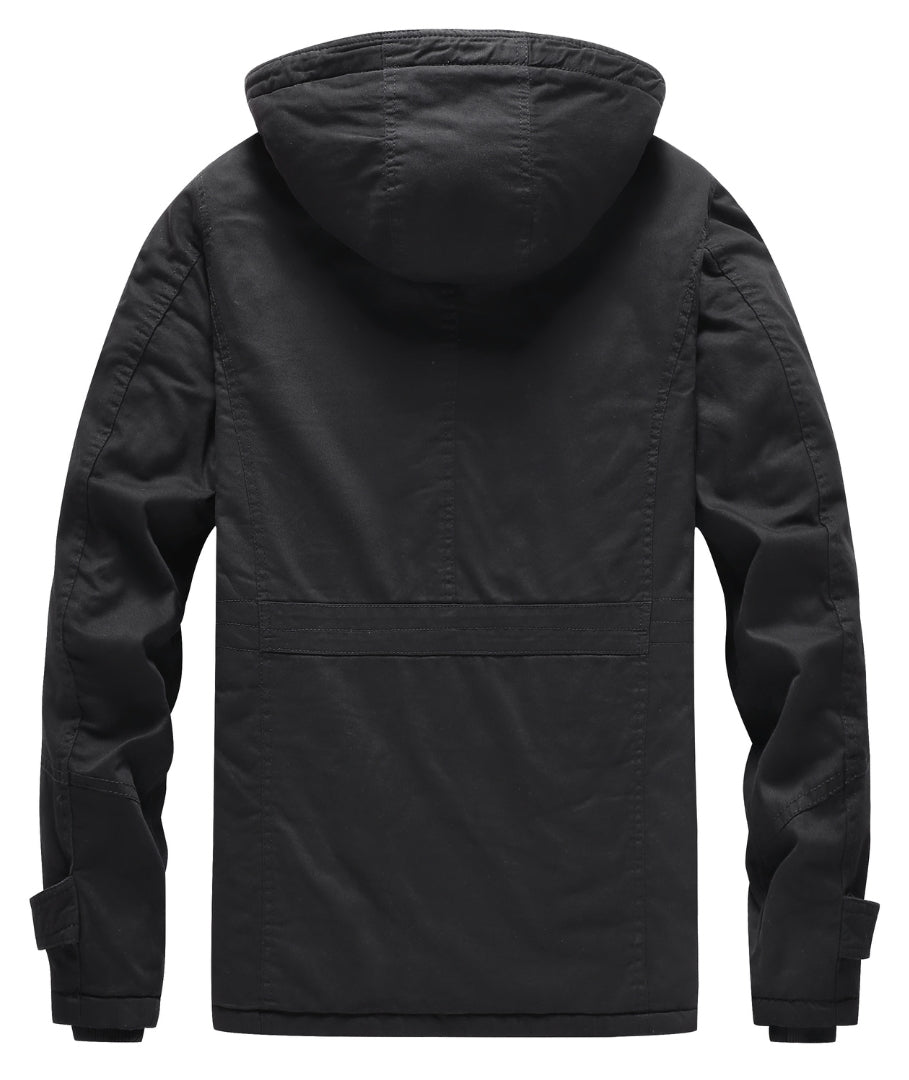 Men's Winter Jackets L'MONTE Heavy-Duty Black Cargo