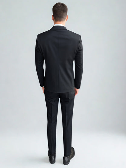 L'MONTE Imported Black 2 Piece Suit Blazer for Men Formal Slim Fit My Store