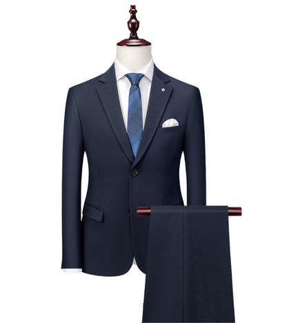 L'MONTE Imported Blue 2 Piece Suit Blazer for Men Formal Slim Fit My Store