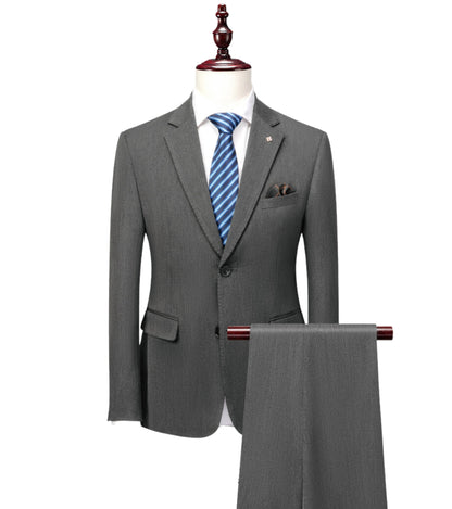 L'MONTE Imported Grey 2 Piece Suit Blazer for Men Formal Slim Fit My Store