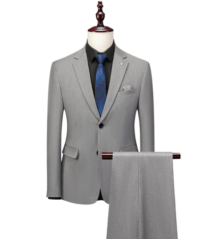 L'MONTE Imported Light Grey 2 Piece Suit Blazer for Men Formal Slim Fit My Store