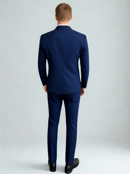 L'MONTE Imported Blue 2 Piece Suit Blazer for Men Formal Slim Fit My Store
