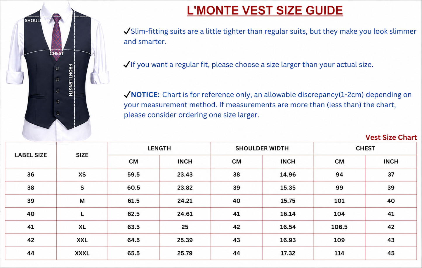 L'MONTE Imported Men's Black Poly Viscose V-Shape Single Breasted Slim Fit Business Formal Dress Waistcoat Vest for Men Lmonte International