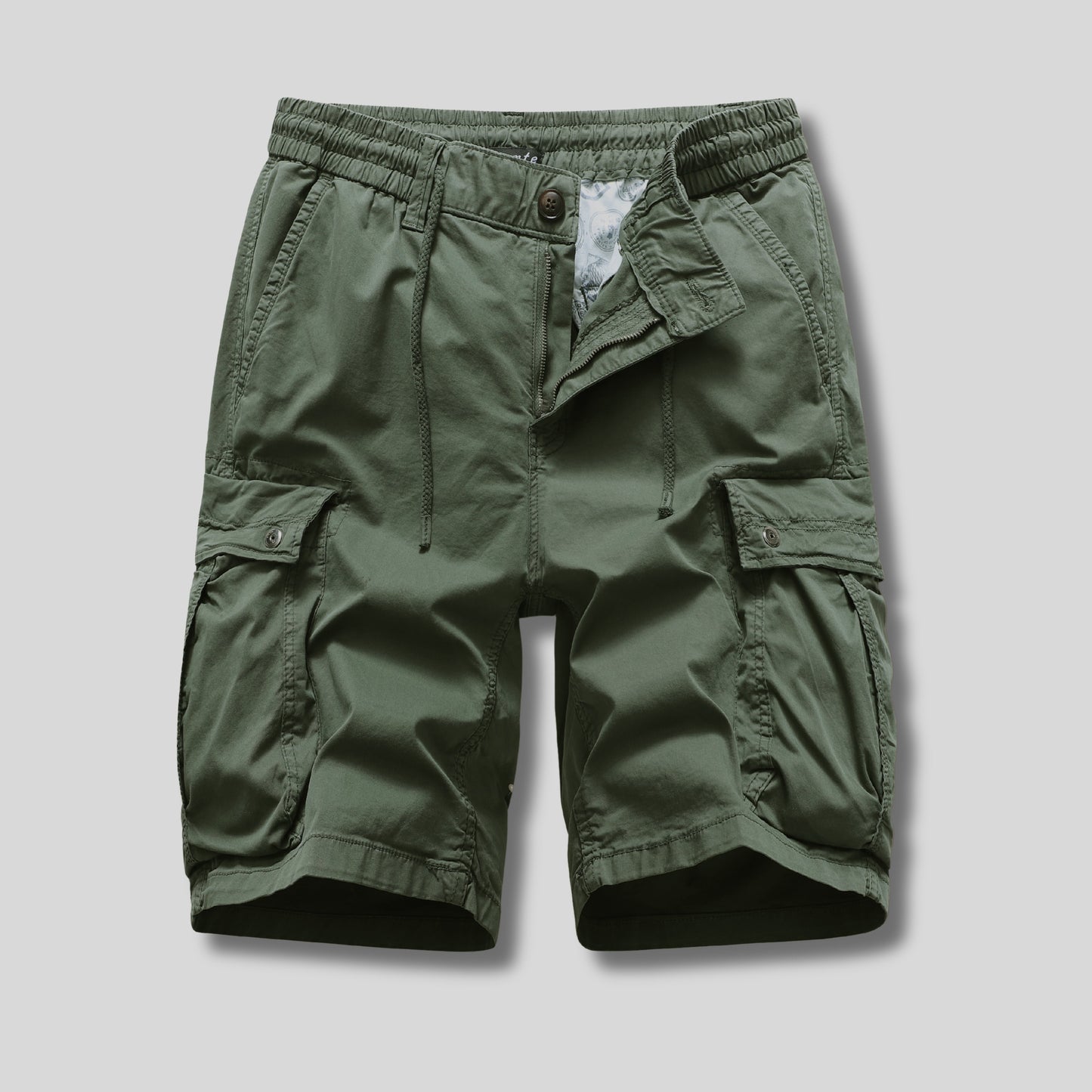 L'MONTE Imported Men's  Green Cotton Cargo Shorts My Store