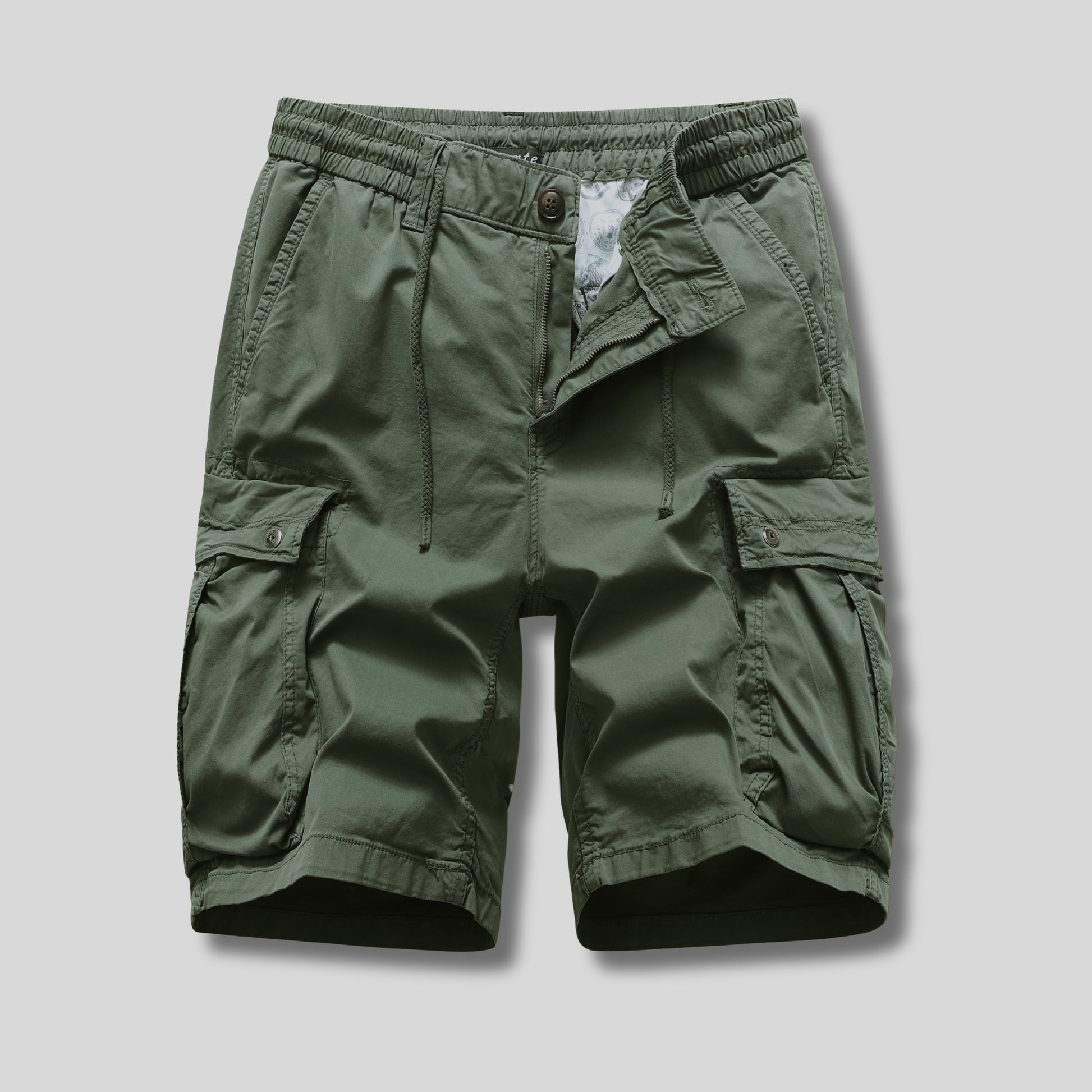 L'MONTE Imported Men's  Green Cotton Cargo Shorts My Store