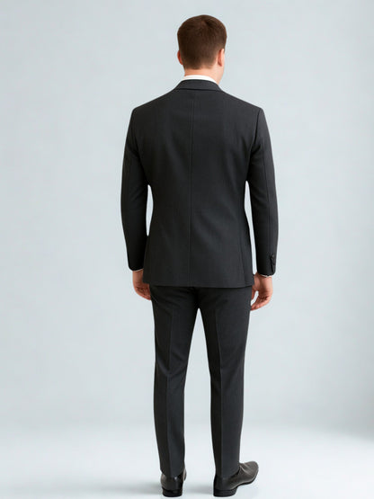 L'MONTE Imported Dark Grey 2 Piece Suit Blazer for Men Formal Slim Fit My Store