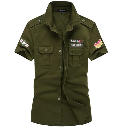 L'monte Men's Cargo Shirts Half Sleeve with Pockets My Store
