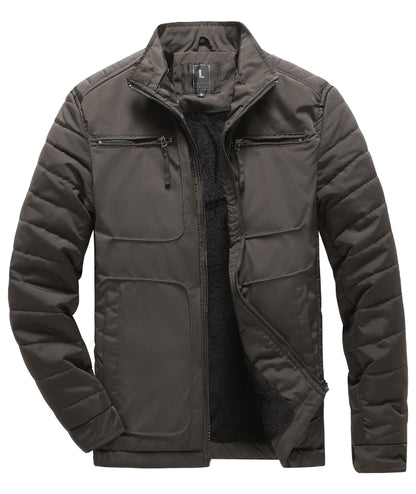 L'MONTE Men's Brown Polyester Bomber Jacket My Store