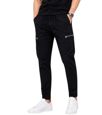 L'MONTE Imported Black Cargo Joggers for Men Lmonte International