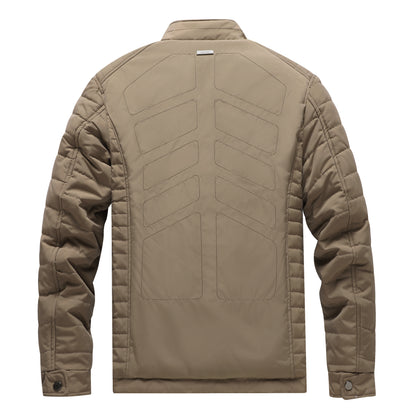 L'MONTE Men's Khaki Polyester Bomber Jacket My Store
