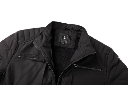 L'MONTE Men's Black Polyester Bomber Jacket My Store