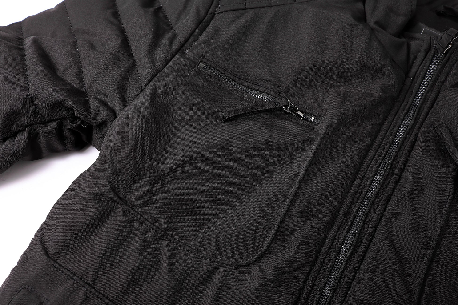 L'MONTE Men's Black Polyester Bomber Jacket My Store