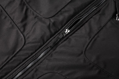 L'MONTE Men's Black Polyester Bomber Jacket My Store