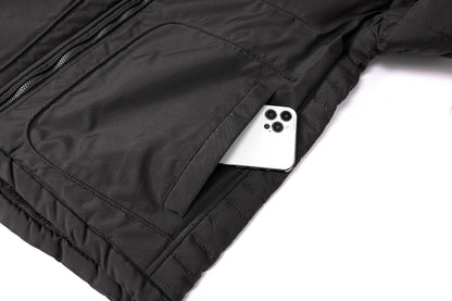 L'MONTE Men's Black Polyester Bomber Jacket My Store