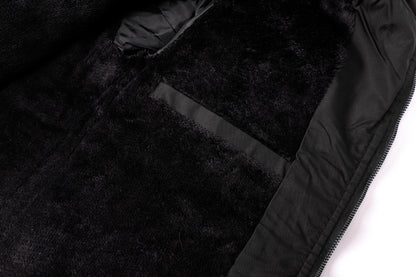 L'MONTE Men's Black Polyester Bomber Jacket My Store