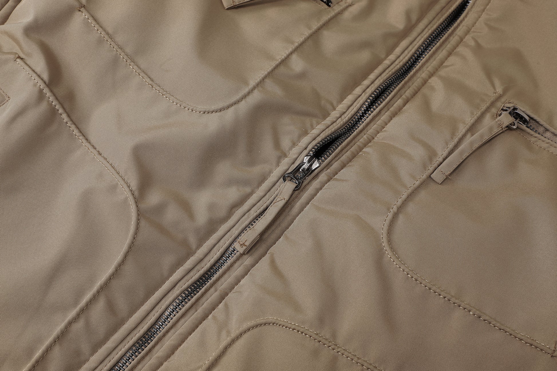 L'MONTE Men's Khaki Polyester Bomber Jacket My Store