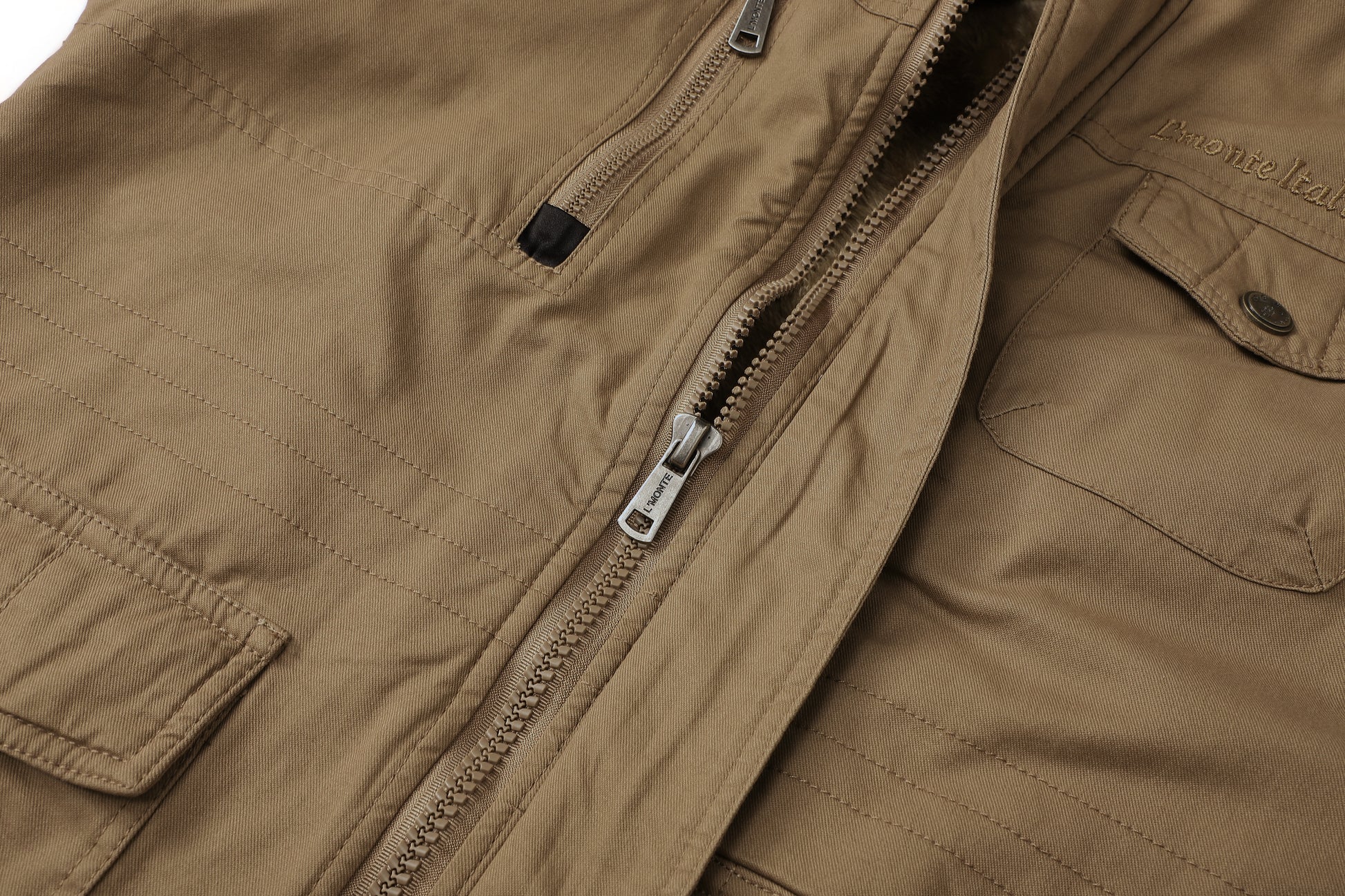 L'MONTE Men's Khaki Heavy-Duty Winter Cargo Jacket My Store