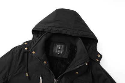 L'MONTE Men's Black Heavy-Duty Winter Cargo Jacket My Store