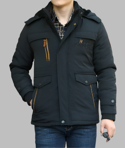 L'MONTE Men's Black Heavy-Duty Parka Jacket My Store