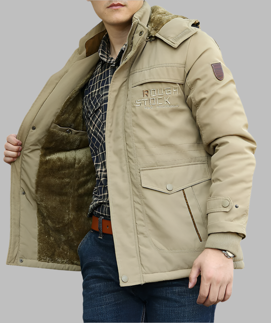 L'MONTE Men's Khaki Heavy-Duty Parka Jacket My Store