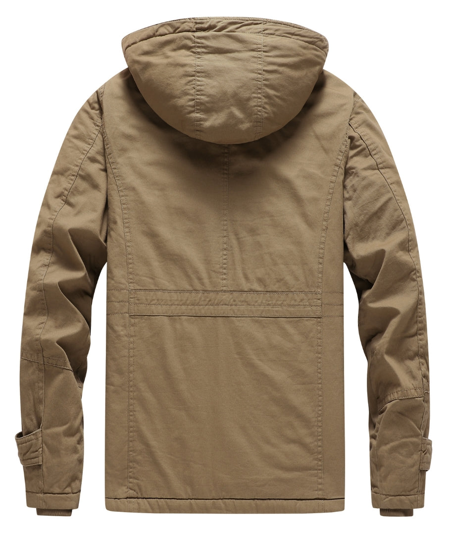 L'MONTE Men's Khaki Heavy-Duty Winter Cargo Jacket My Store