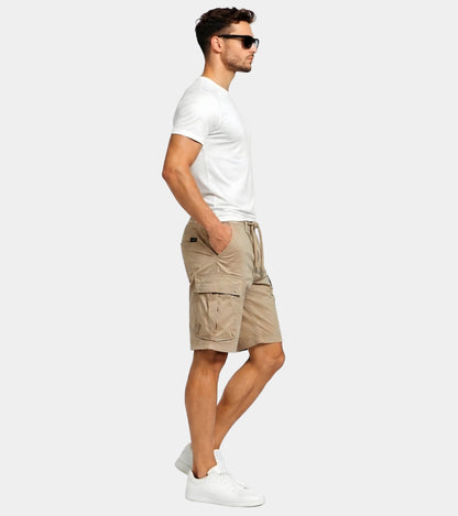 L'MONTE Imported Men's Slim Fit Khaki Cotton Cargo Shorts – Lightweight Summer Casual Knee Length Shorts My Store
