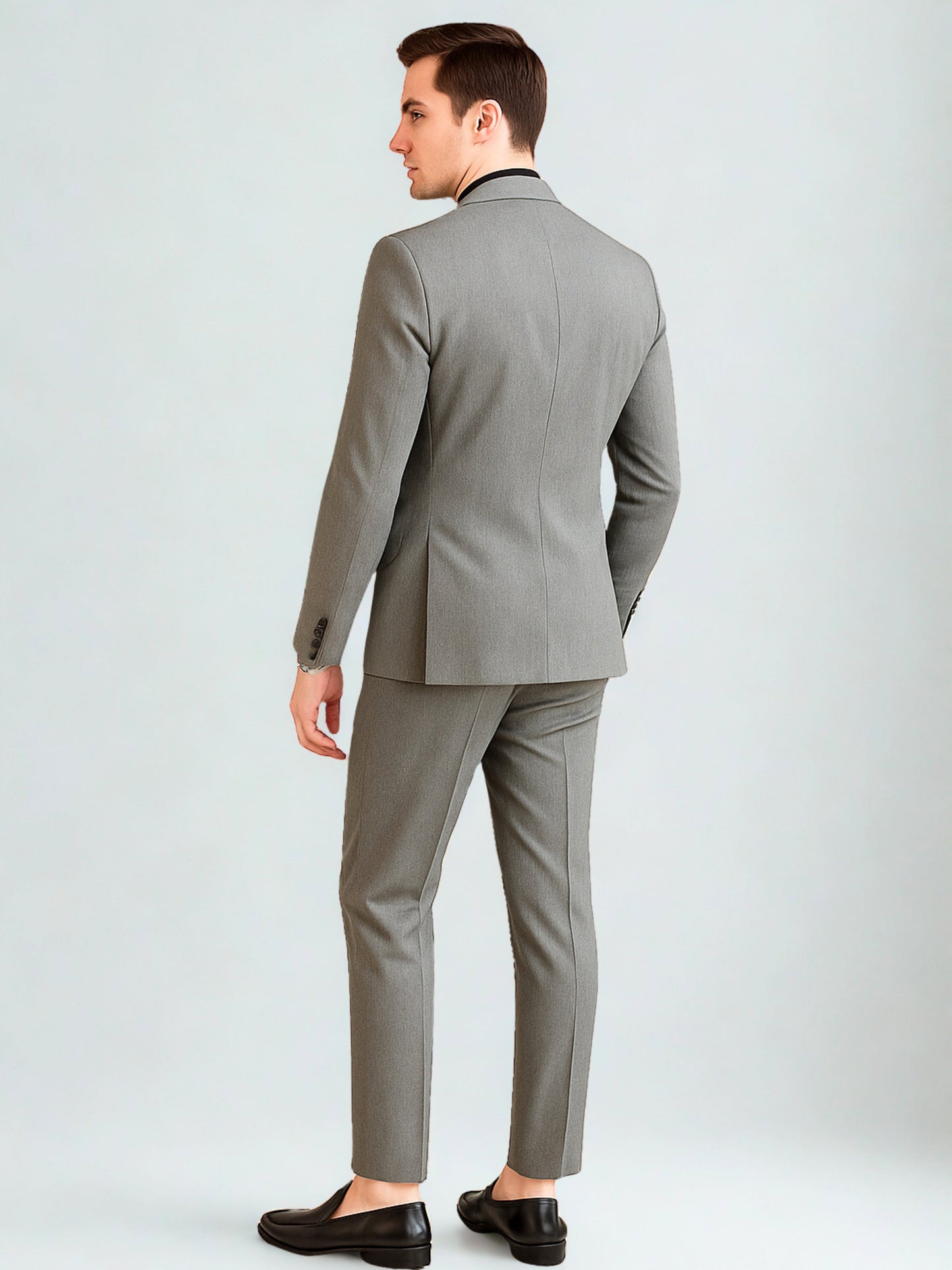 L'MONTE Imported Light Grey 2 Piece Suit Blazer for Men Formal Slim Fit My Store