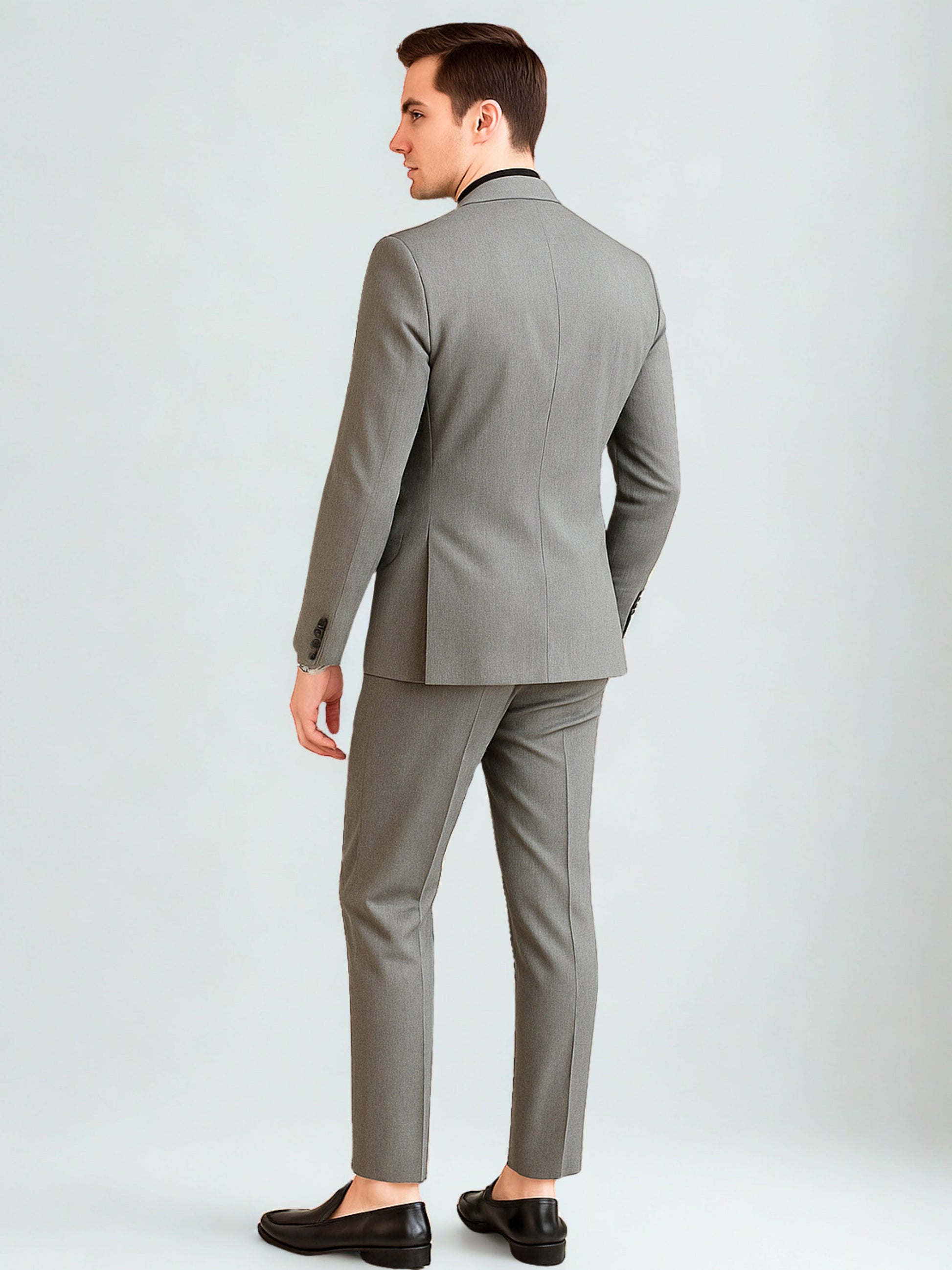 L'MONTE Imported Light Grey 2 Piece Suit Blazer for Men Formal Slim Fit My Store