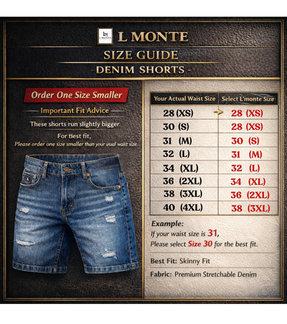 Men Imported Skinny Fit Stretchable Distressed Denim Shorts – Casual Summer Wear My Store