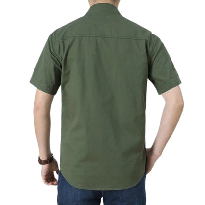 L'monte Men's Cargo Shirts Half Green Sleeve with Pockets My Store