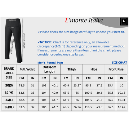 L'MONTE Men's Slim Fit Formal Pant My Store